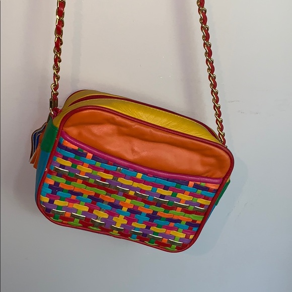 Vintage Handbags - Rainbow Bright Genuine Leather Purse! 🌈